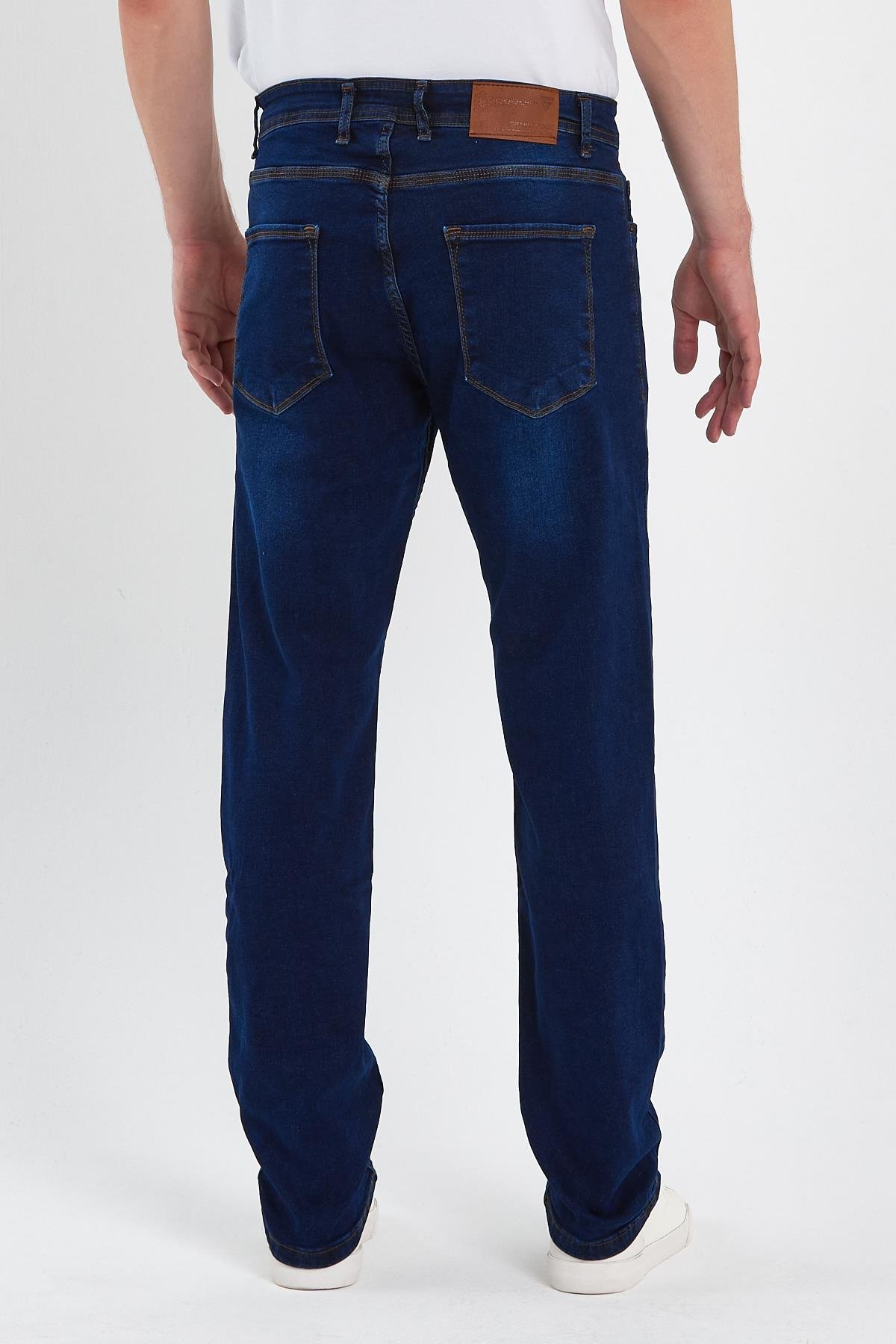 FİHA/BABA-8067 ERKEK FERMUARLI TAŞLI KLASİK JEANS 