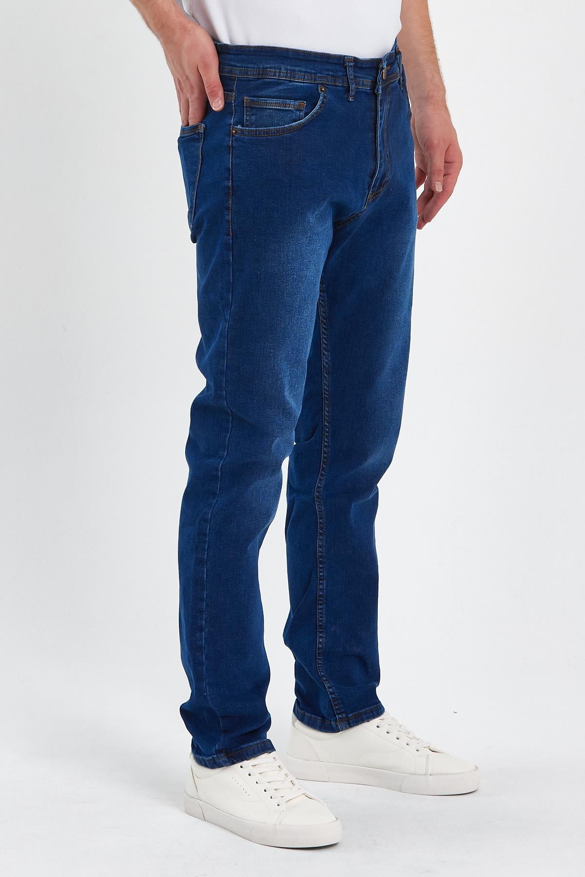 FİHA/BABA-8067 ERKEK FERMUARLI TAŞLI KLASİK JEANS