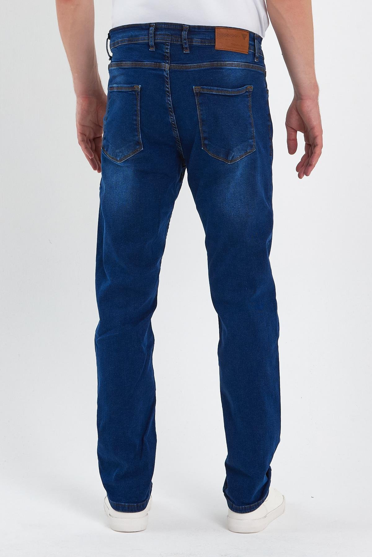 FİHA/BABA-8067 ERKEK FERMUARLI TAŞLI KLASİK JEANS