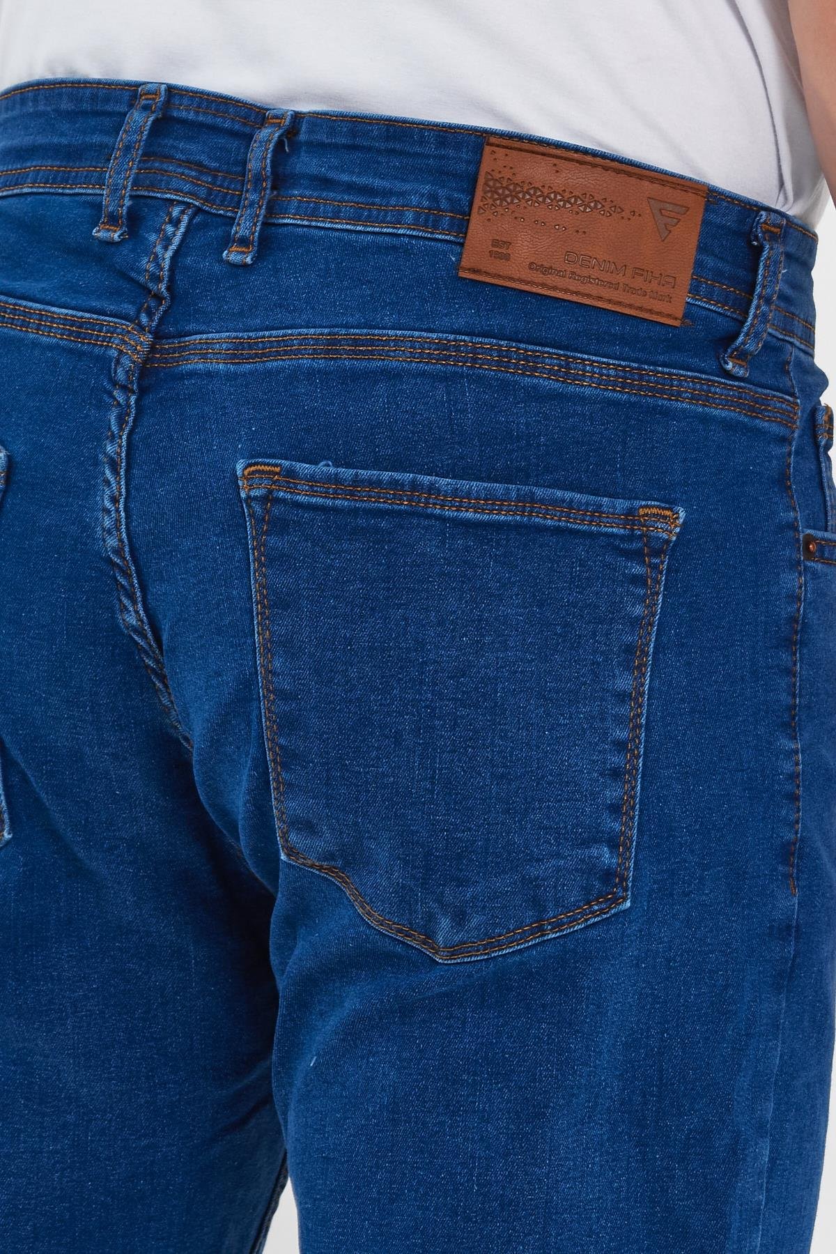 FİHA/BÜYÜK BABA-8069 ERKEK FERMUARLI KLASİK DÜZ JEANS