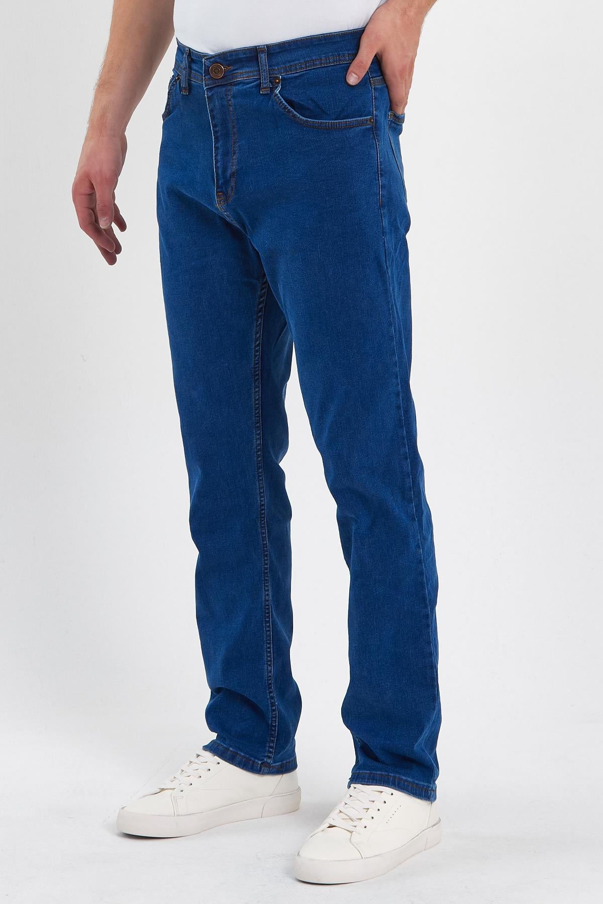 FİHA/BÜYÜK BABA-8069 ERKEK FERMUARLI KLASİK DÜZ JEANS