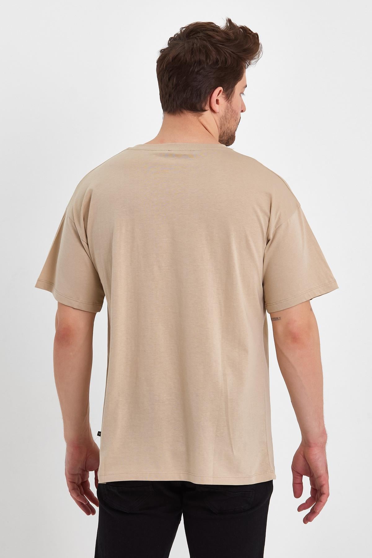 FİHA/GAGİLİÇ-9030 ERKEK OVERSIZE SIFIR YAKA KOMPAK T-SHIRT - OXFOZO 