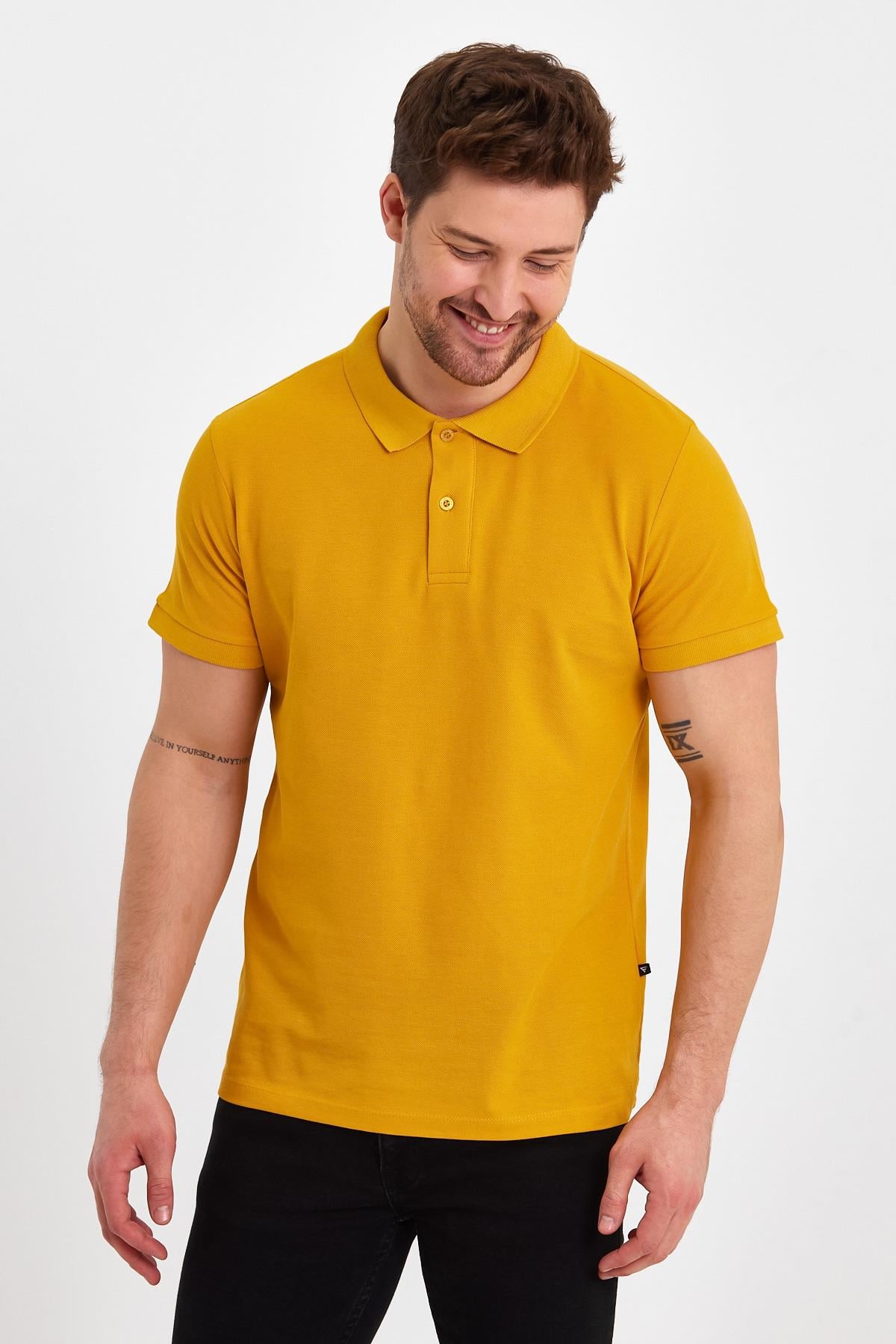 FİHA/GAREGEN-9031 ERKEK KOMPAK POLO YAKA - SUN FLOWER 