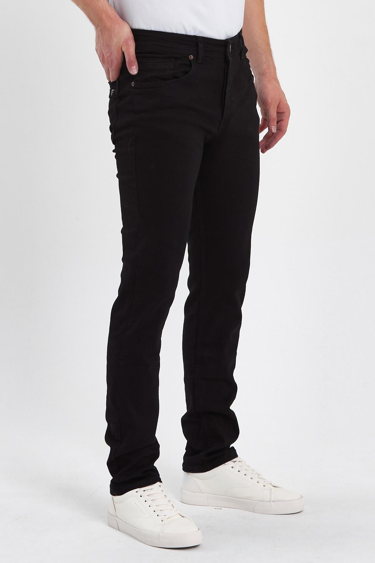 FİHA/MAŞRABA-8064 ERKEK FERMUARLI DÜZ SLİM FİT JEANS 