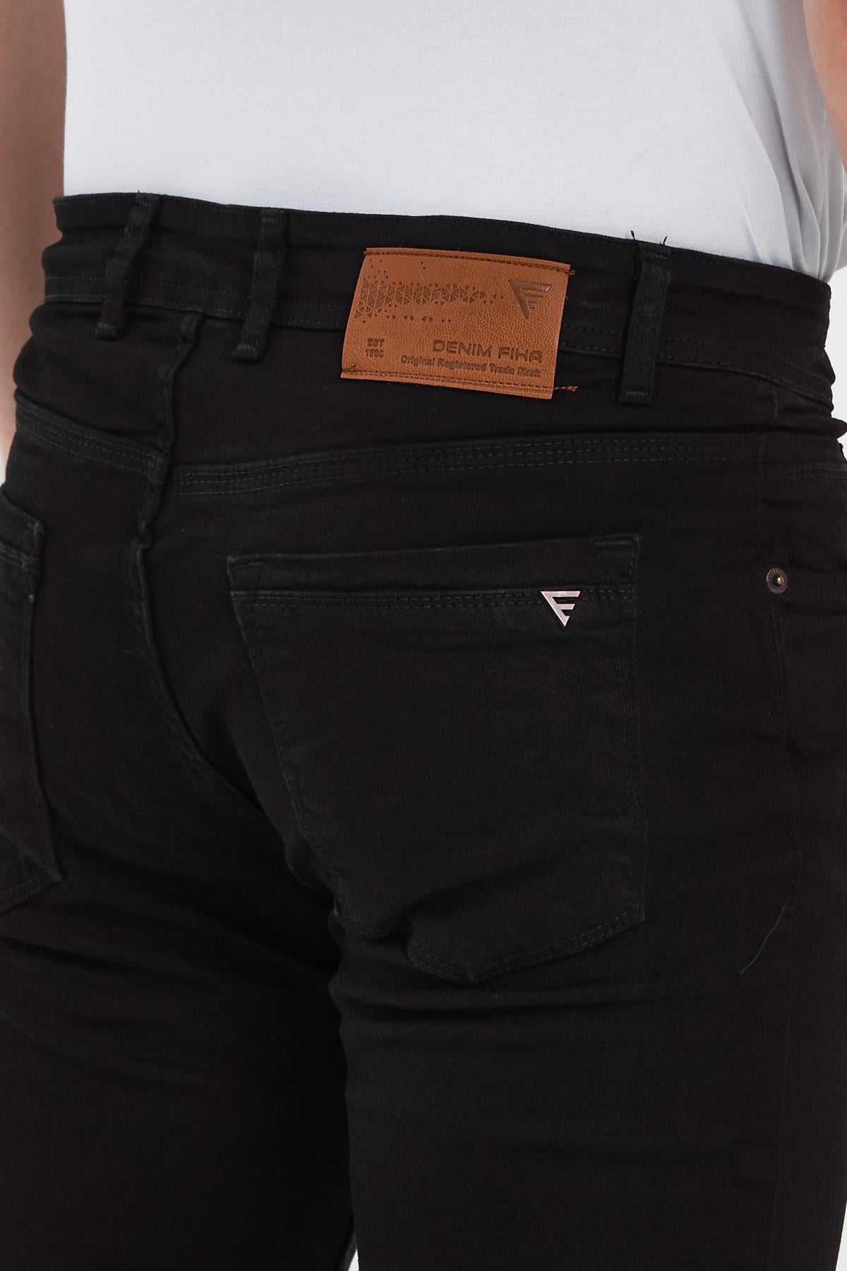 FİHA/MAŞRABA-8064 ERKEK FERMUARLI DÜZ SLİM FİT JEANS 