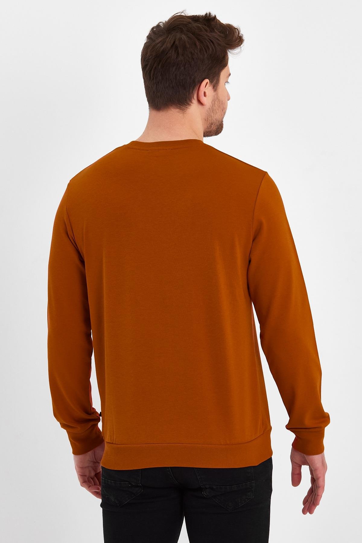 FİHA/ŞEBEK-9025 ERKEK LİKRALİ  SIFIR YAKA SWEAT - TARÇIN