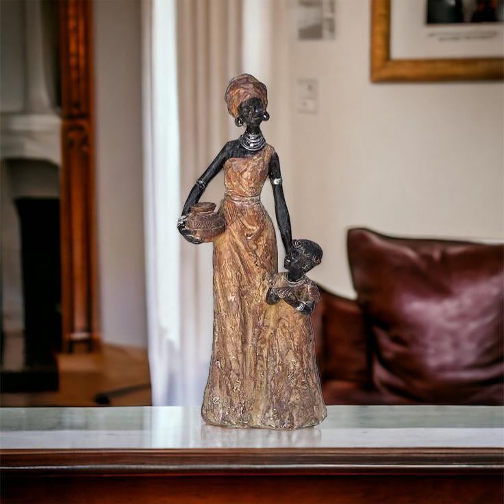 Afrikalı Kadın Biblo 14x35 cm