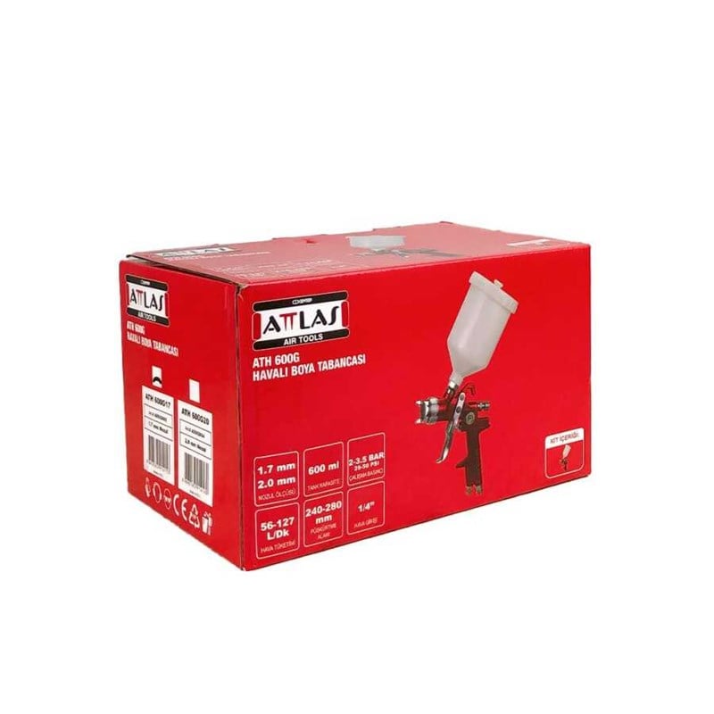 ATTLASAttlas ATH 600g17 Sprey Boya Tabancası 1.7 mm