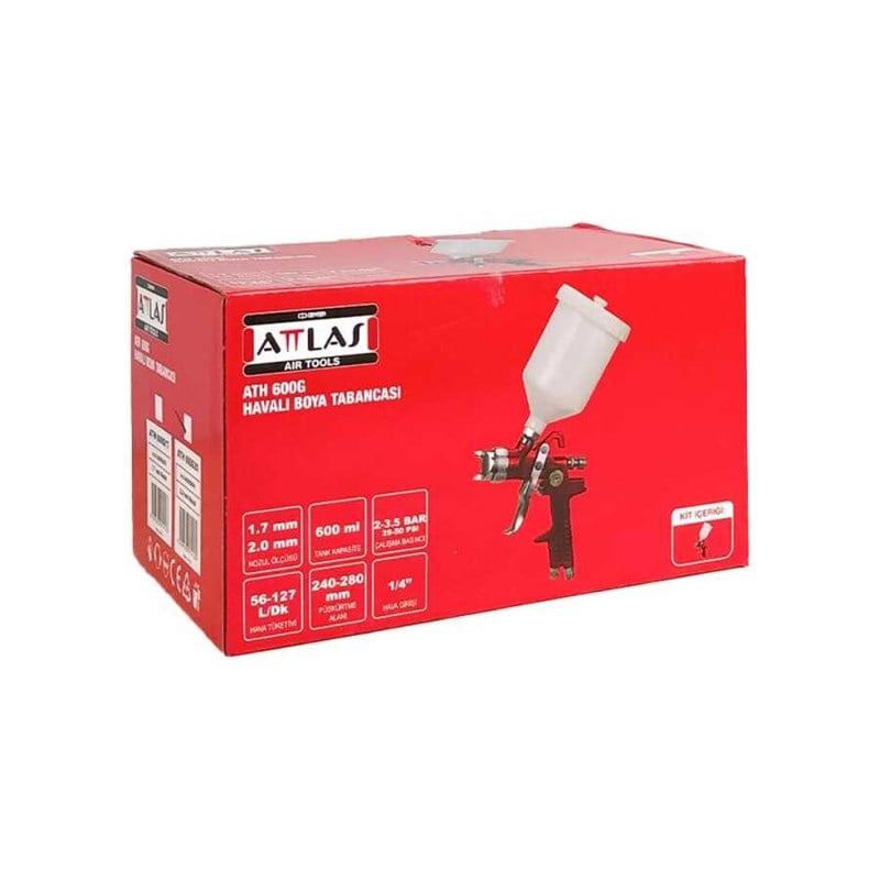ATTLASAttlas ATH 600g20 Sprey Boya Tabancası 2 mm