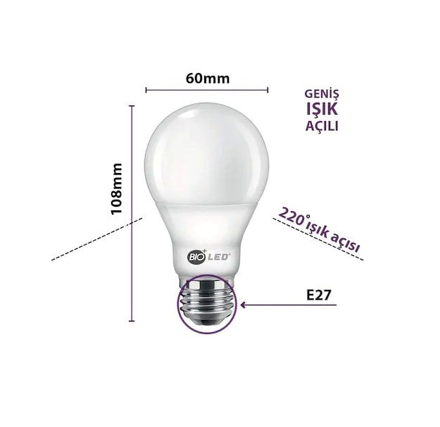 DiğerBioled 9W Led Ampül Günışığı