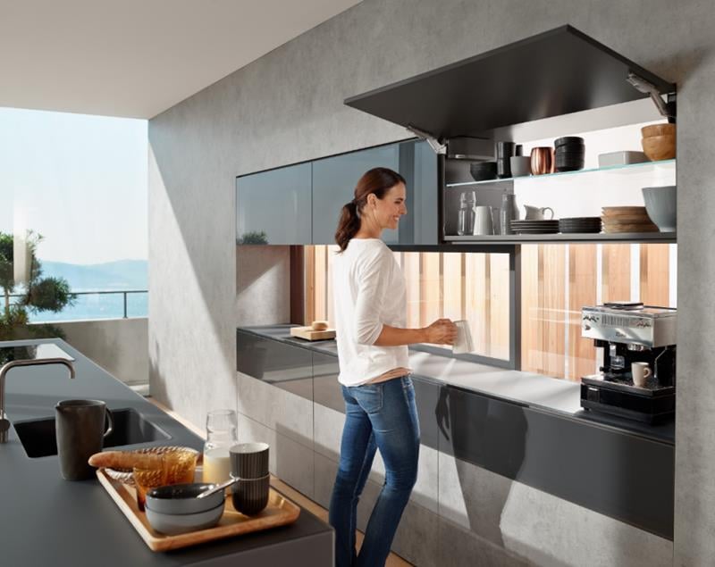 Blum AVENTOS HK top güç ünitesi kapağı Sol İ.Beyaz