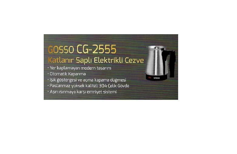 Gosso CG 2555 Elektrikli Katlanır Saplı Cezve