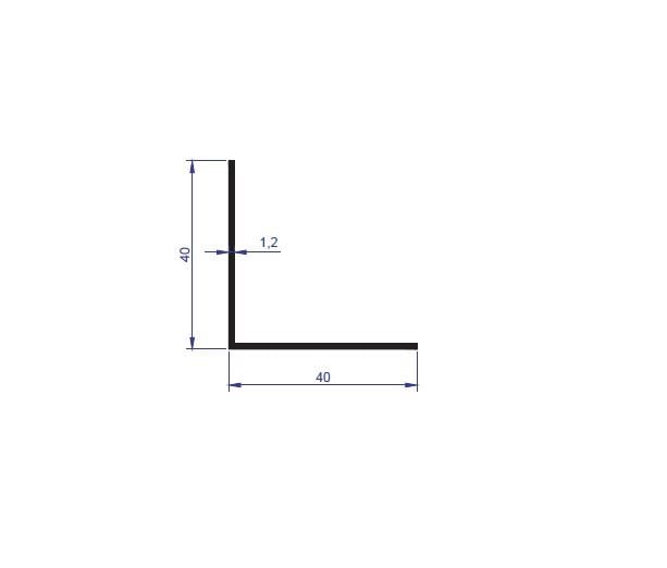 ErsaşL Köşebent 4cm Mat 3000mm