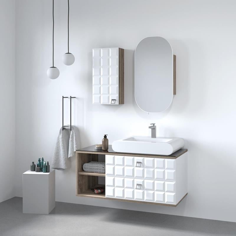 Oscar 95 cm Alt Modül Banyo Dolabı Lavabo Dahil