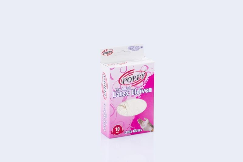 Poppy Pudralı Latex Eldiveni 10 Lu