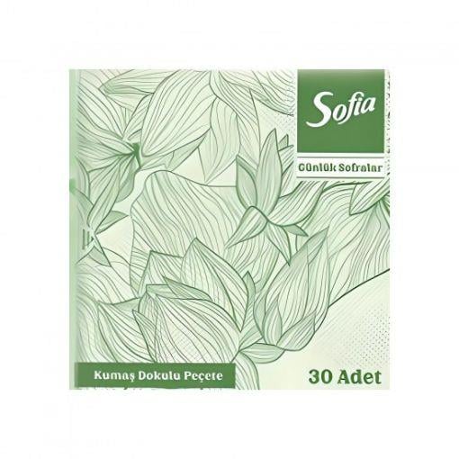 BOZASofia 33*33 Kumaş Dokulu Yeşil Peçete