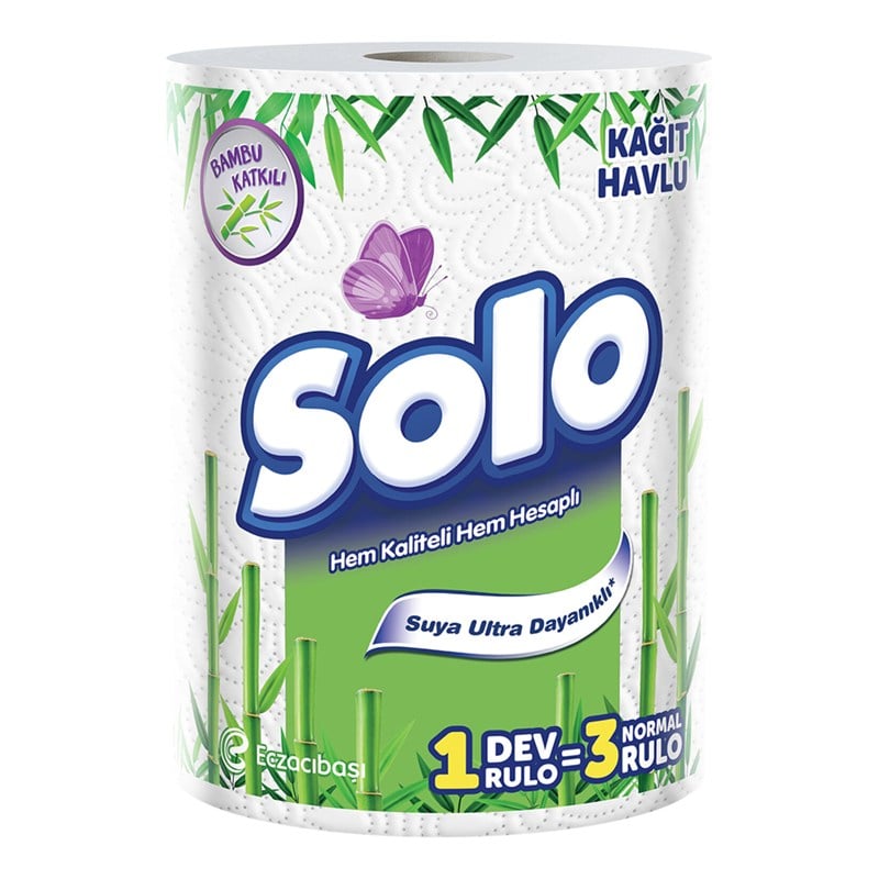 BOZASolo Bambu Dev Rulo Havlı