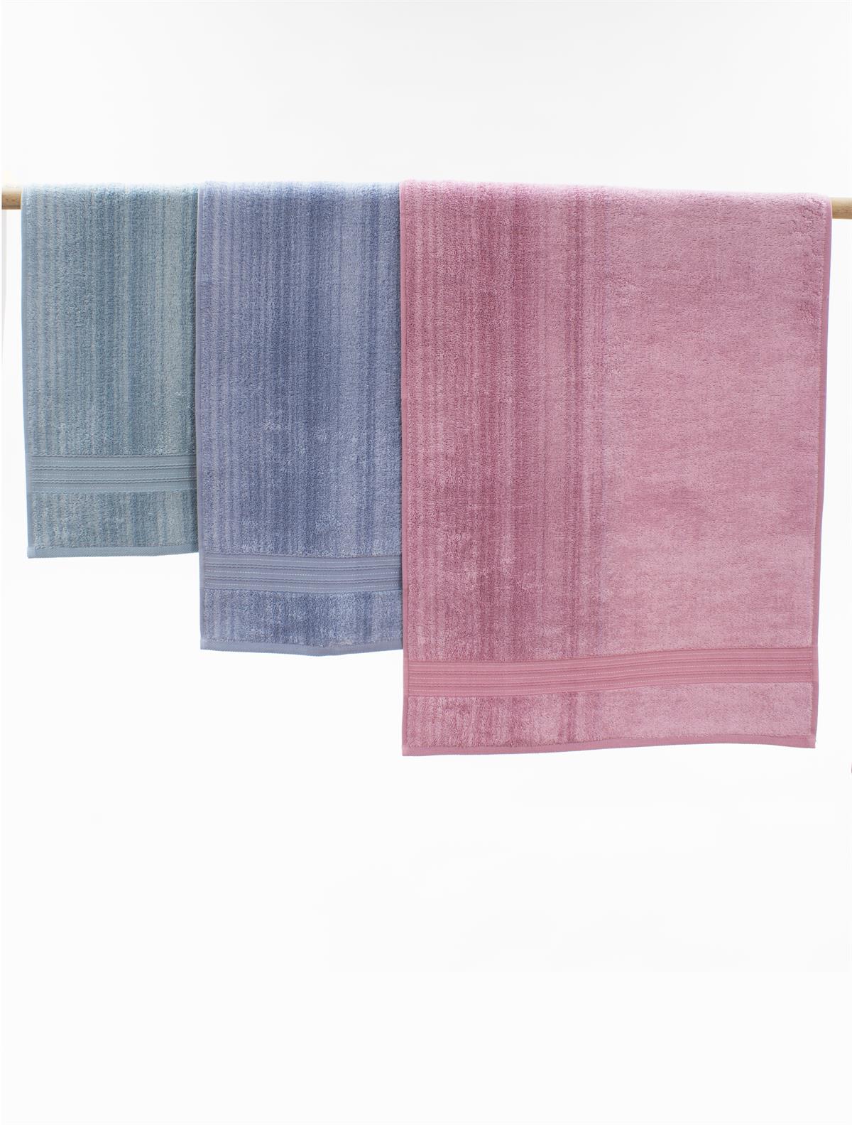 Class Bambu Havlu Seti 3lü 50x80 cm El-Yüz Havlusu Line
