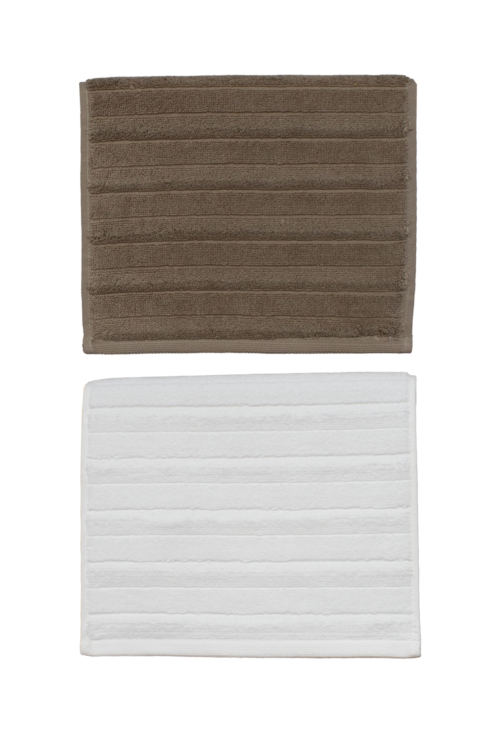 Class Microcotton 30x50 cm 2’li El-Yüz / Mutfak Havlu Seti Kahve / Ekru