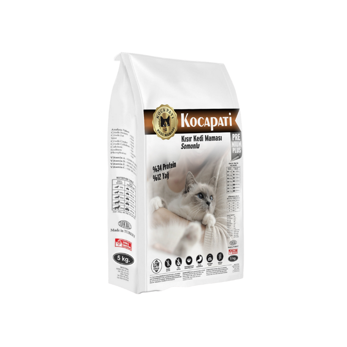 Kocapati Premium Plus Somonlu Kısır Kedi Maması 5 kg