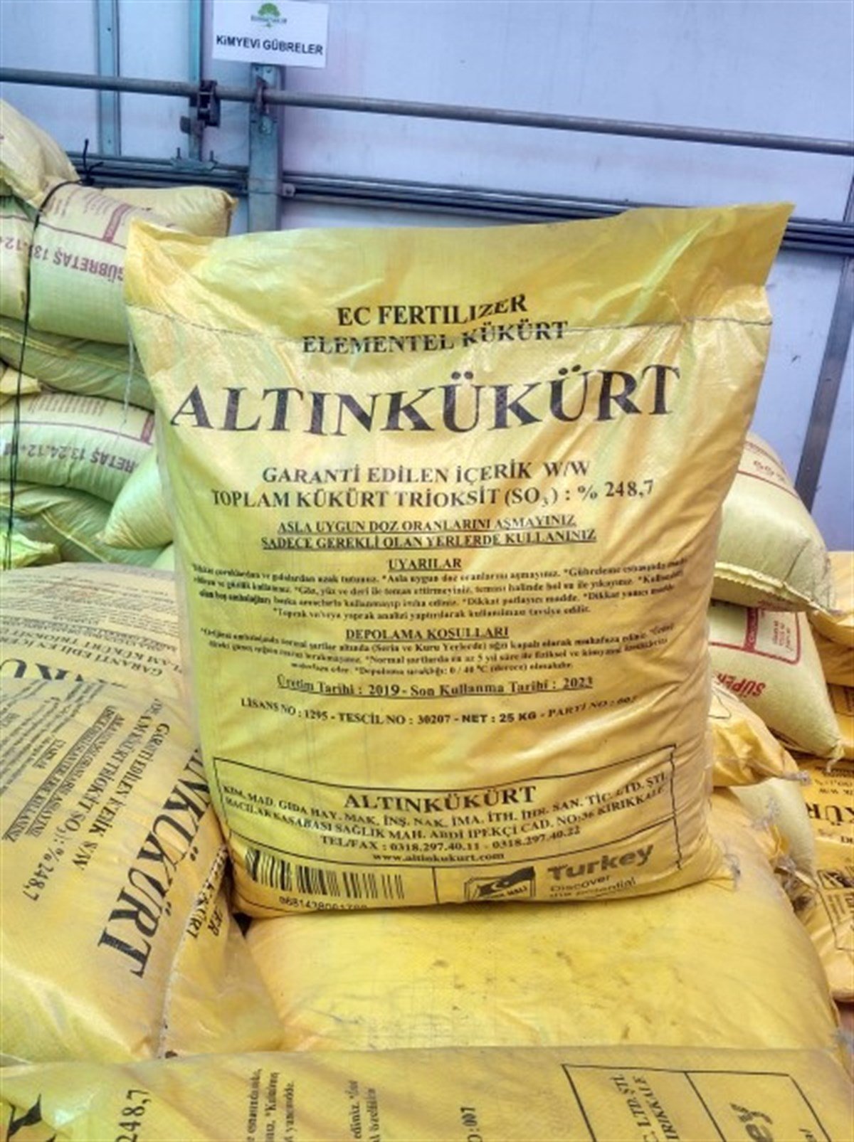 BURSATARIMKükürt Toz 25kg