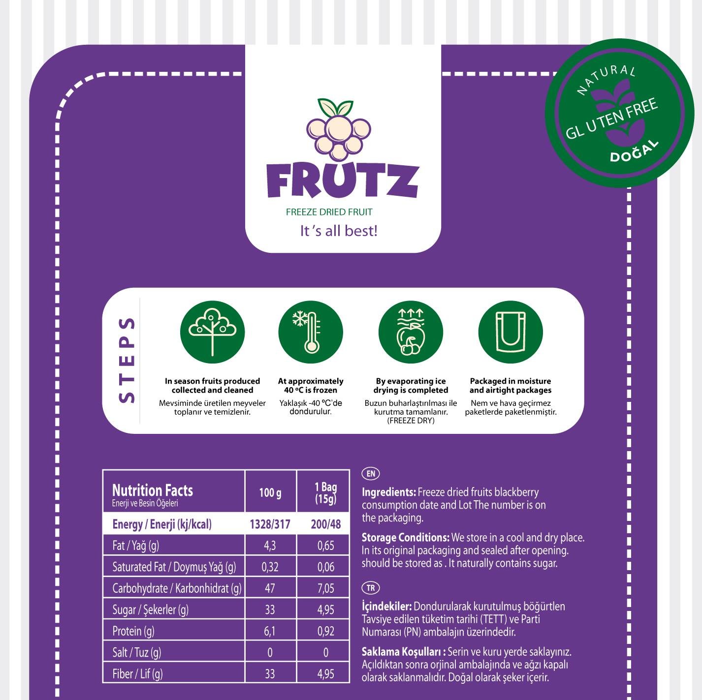 FRUTZFRUTZ (200GR) - Böğürtlen