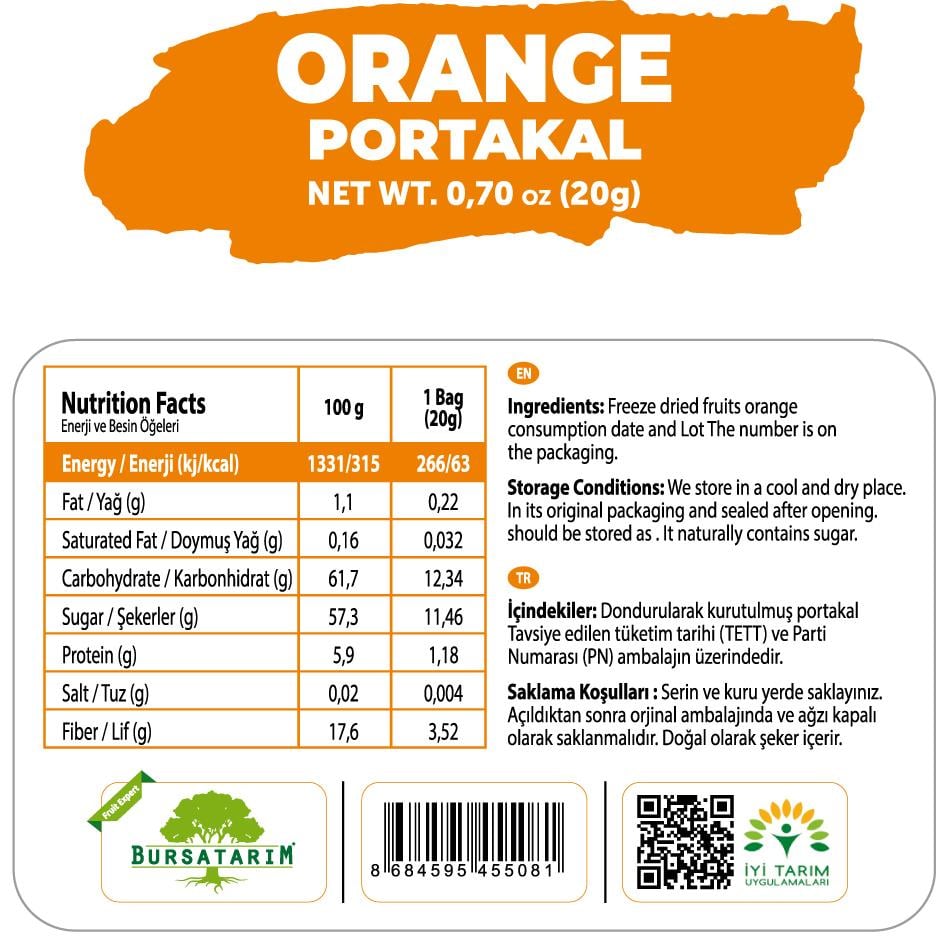 FRUTZFRUTZ (200GR) - Portakal
