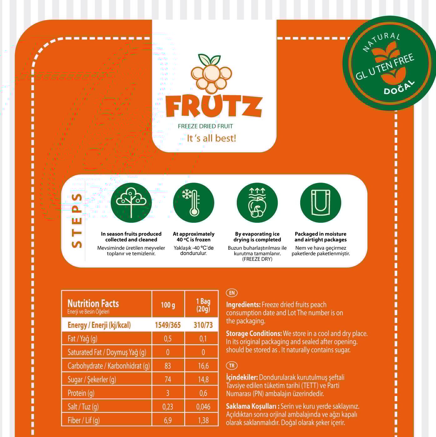 FRUTZFRUTZ (200GR) - Şeftali