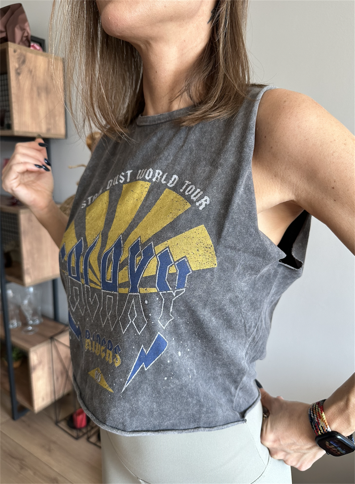 Baskılı Tshirt Antrasit
