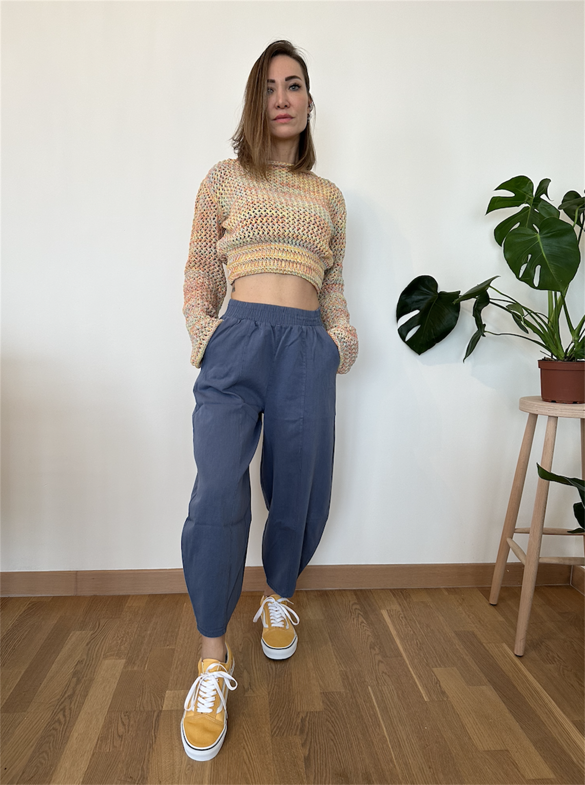 Gabardin Kumaş Balon Pantolon