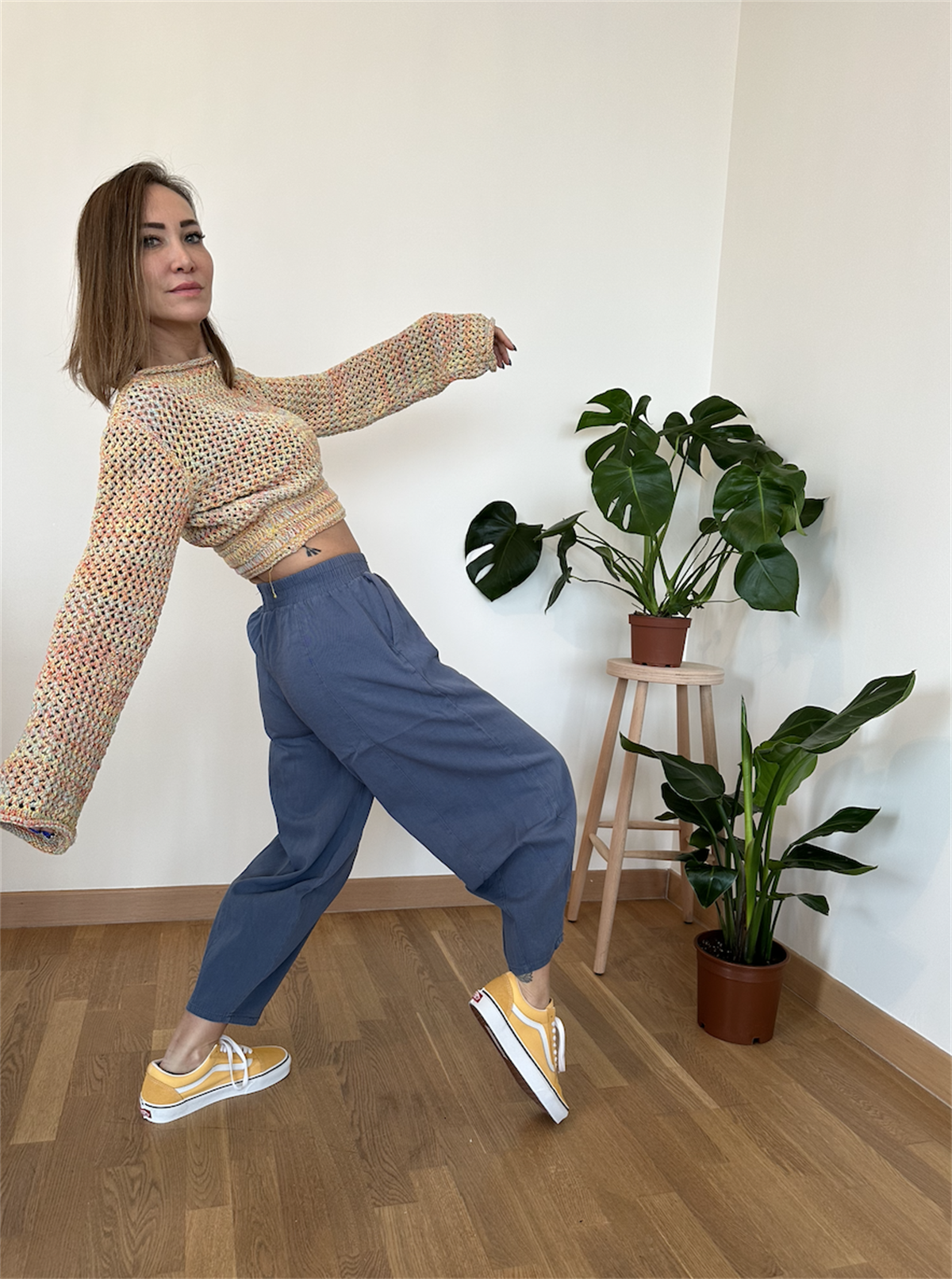 Gabardin Kumaş Balon Pantolon