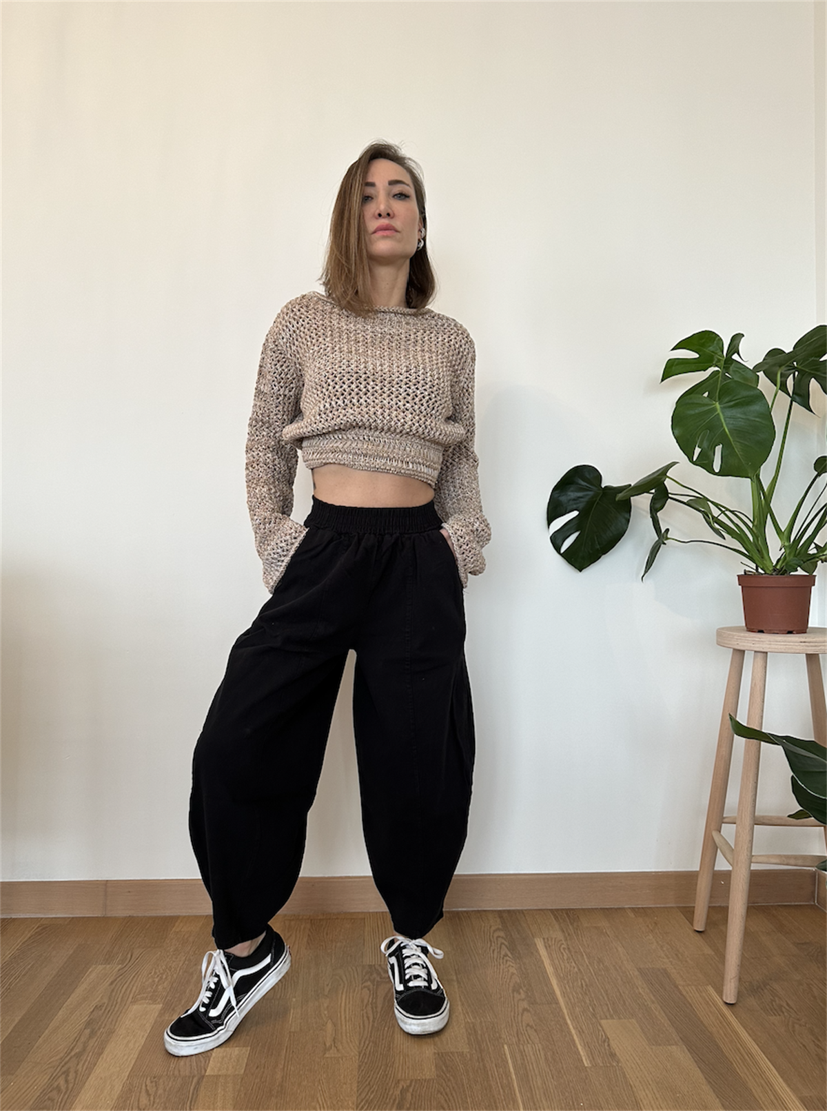 Gabardin Kumaş Balon Pantolon