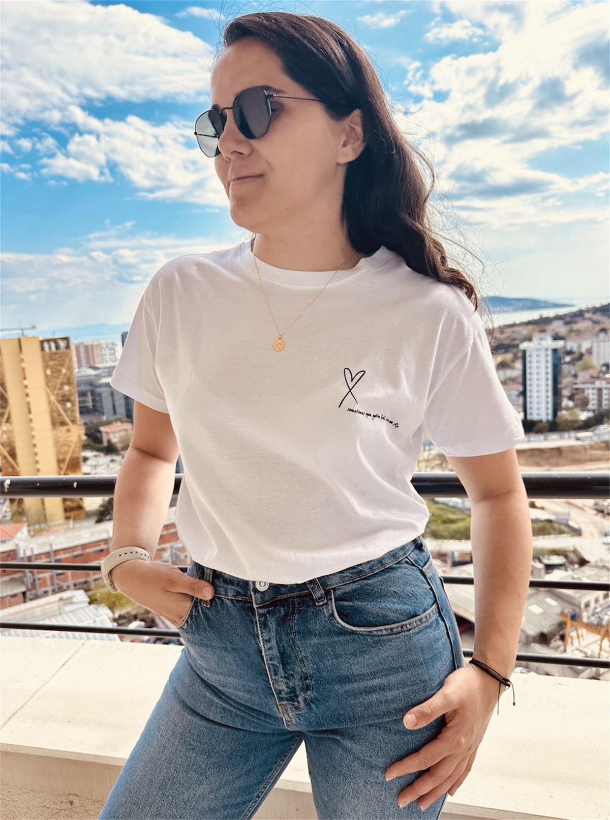 Kot Pantolon Mom Jeans Mavi