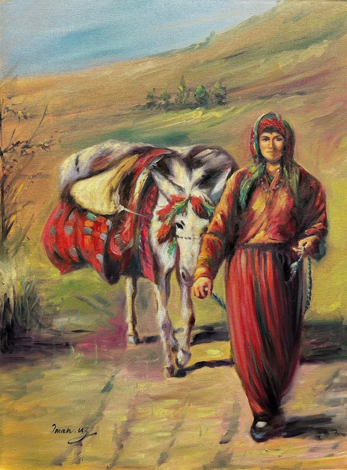 Anadolu temalı tablolarAnadolu Kadını Yağlı Boya Tablo