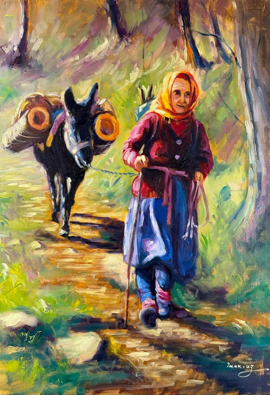 Anadolu temalı tablolarAnadolu Kadını Yağlı Boya Tablo