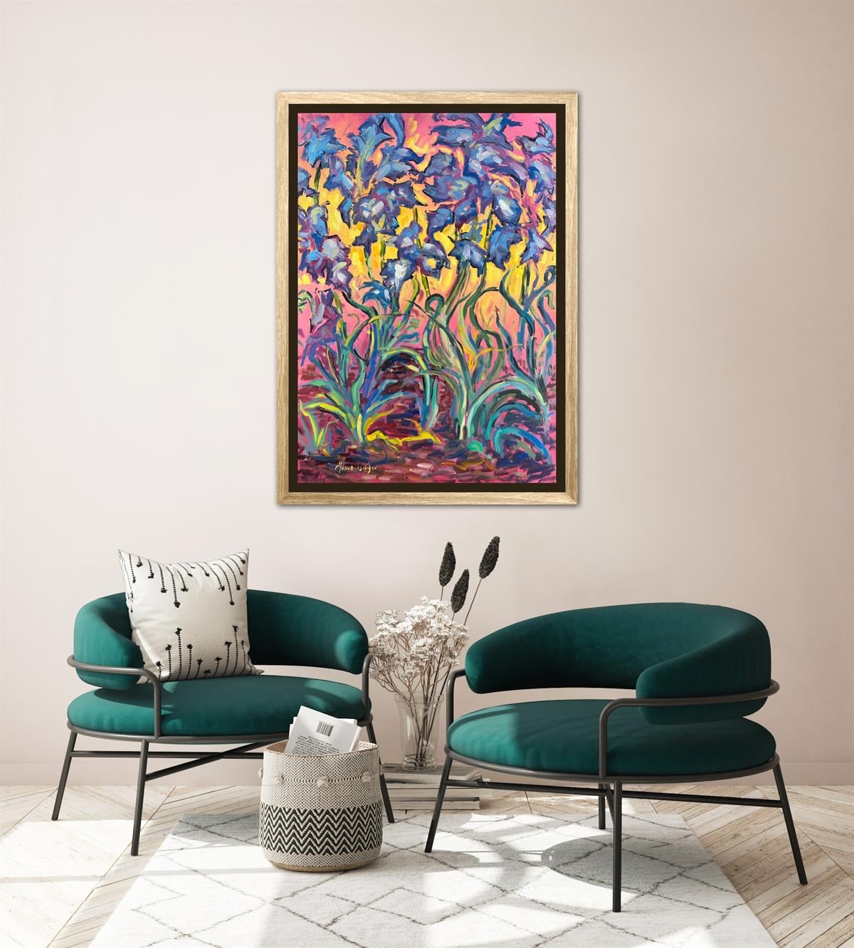 Doğa Temalı TablolarBitkiler Modern Yağlı Boya Tablo