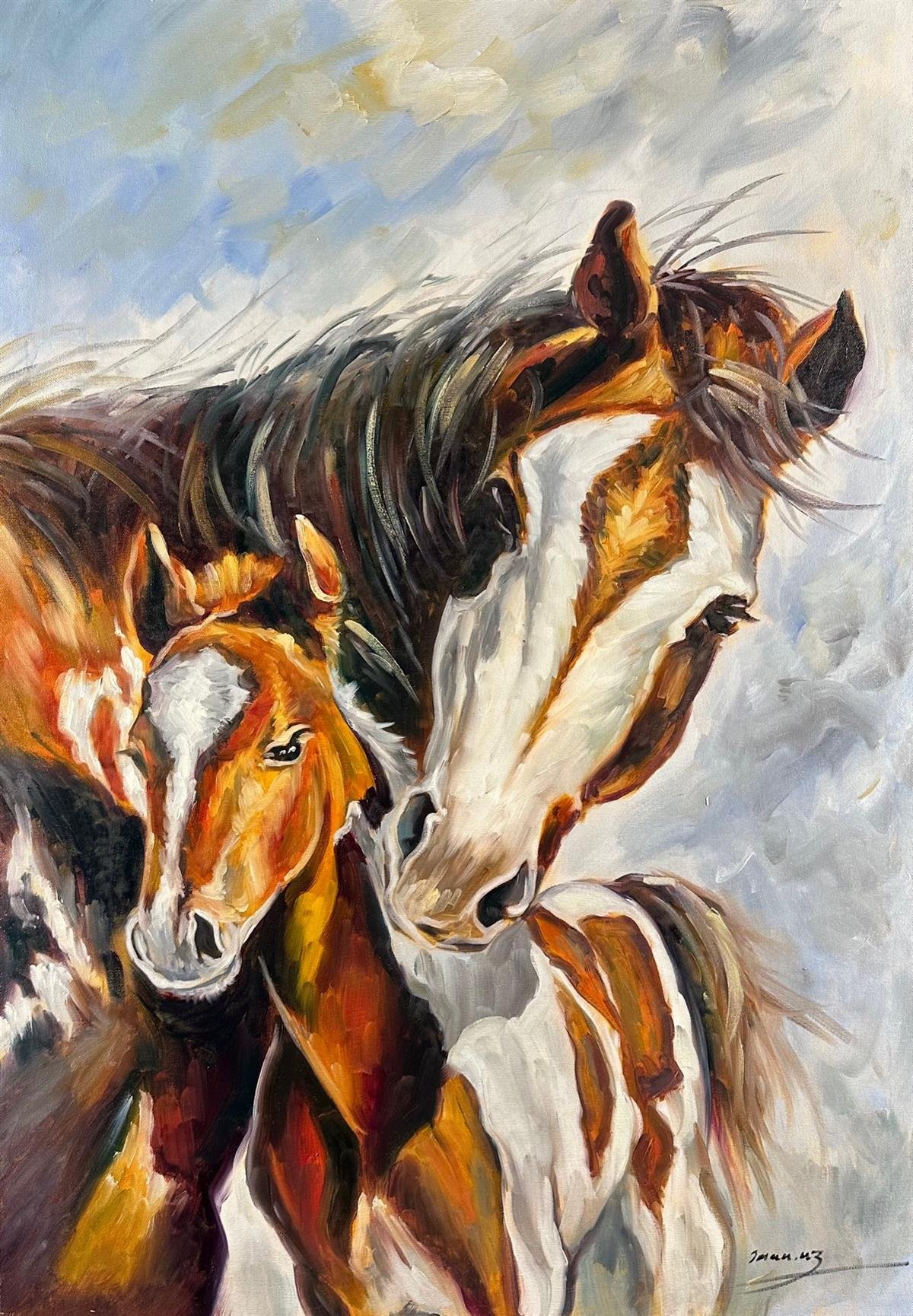 Figüratif TablolarAt ve Kısrak Yağlı Boya Tablo 17005571