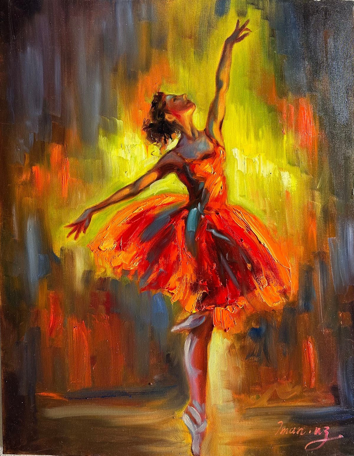 Figüratif TablolarBalerin Yağlı Boya Tablo