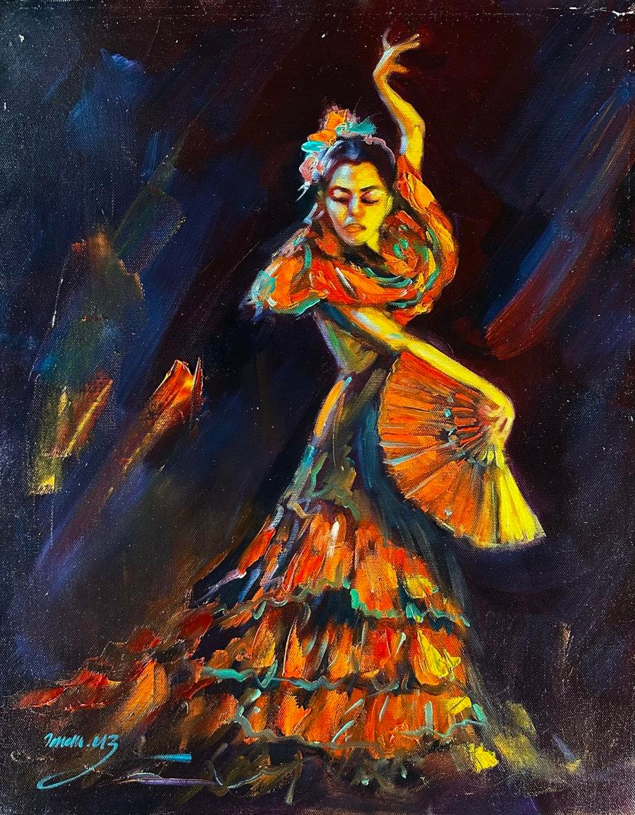 Figüratif TablolarFlamenko Dansçısı Yağlı Boya Tablo