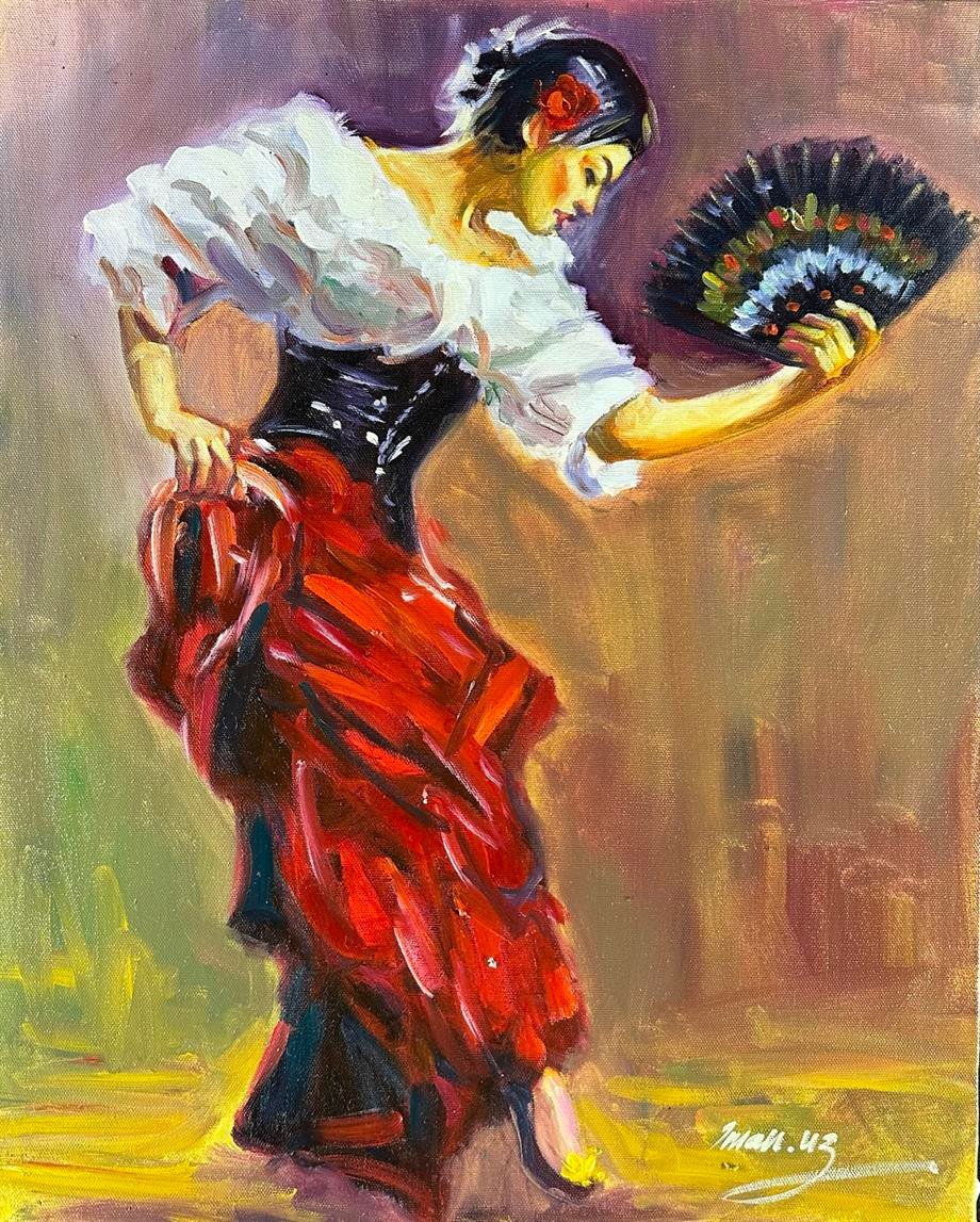 Figüratif TablolarFlamenko Dansçısı Yağlı Boya Tablo
