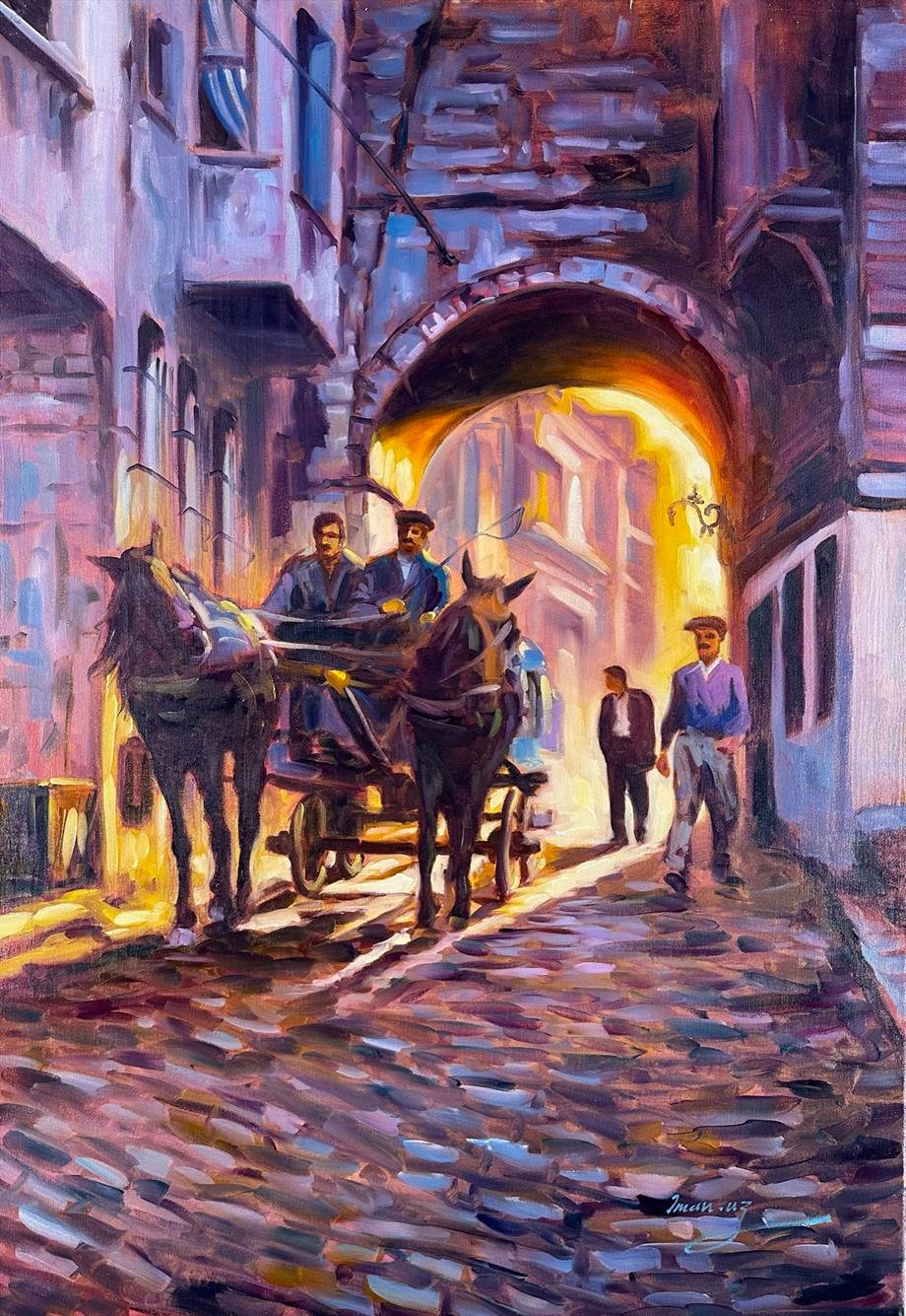 İstanbul temalı tablolarEski İstanbul' dan Yağlı Boya Tablo