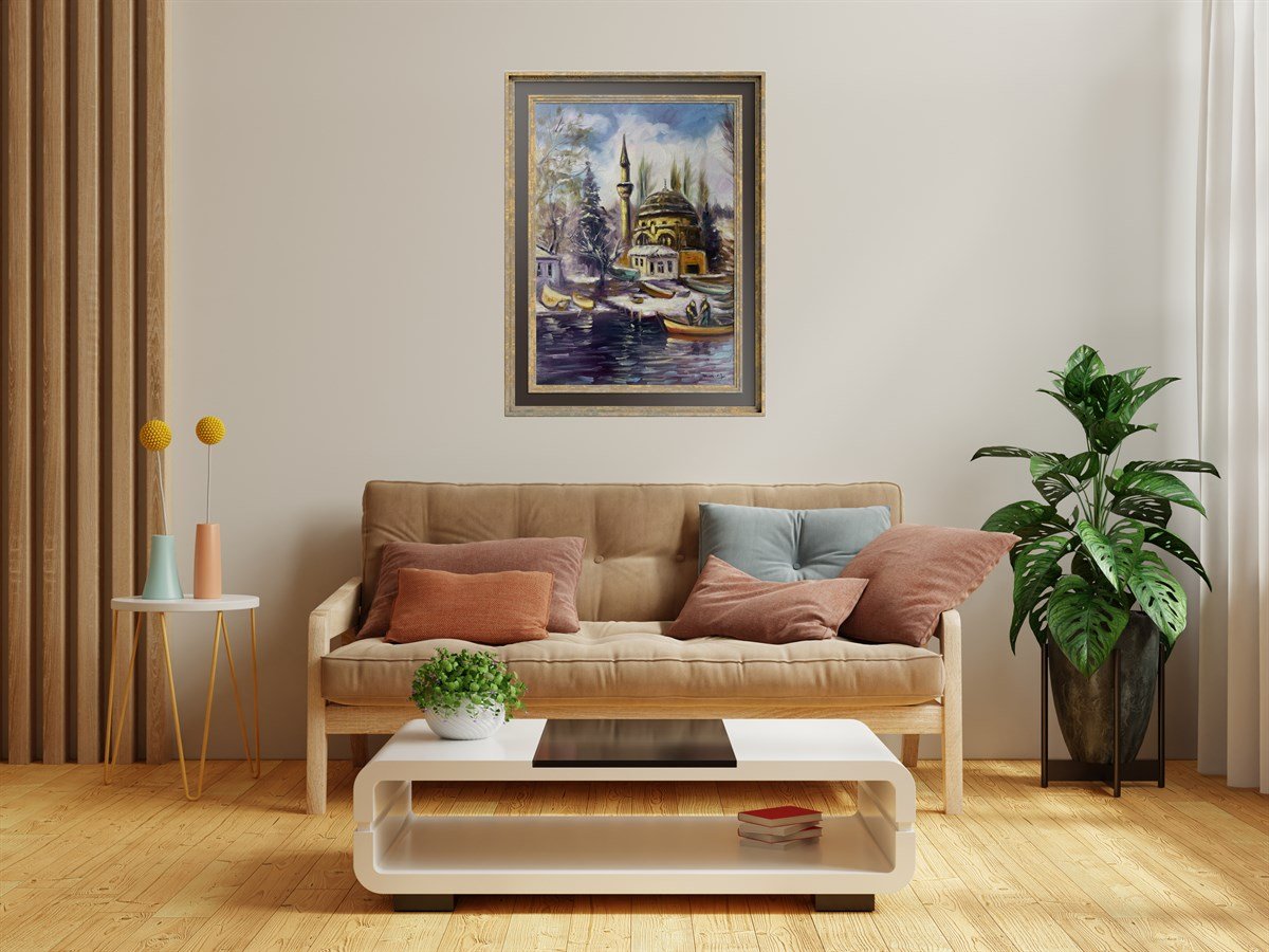 İstanbul temalı tablolarGöksu'da Balıkçılar Yağlı Boya Tablo