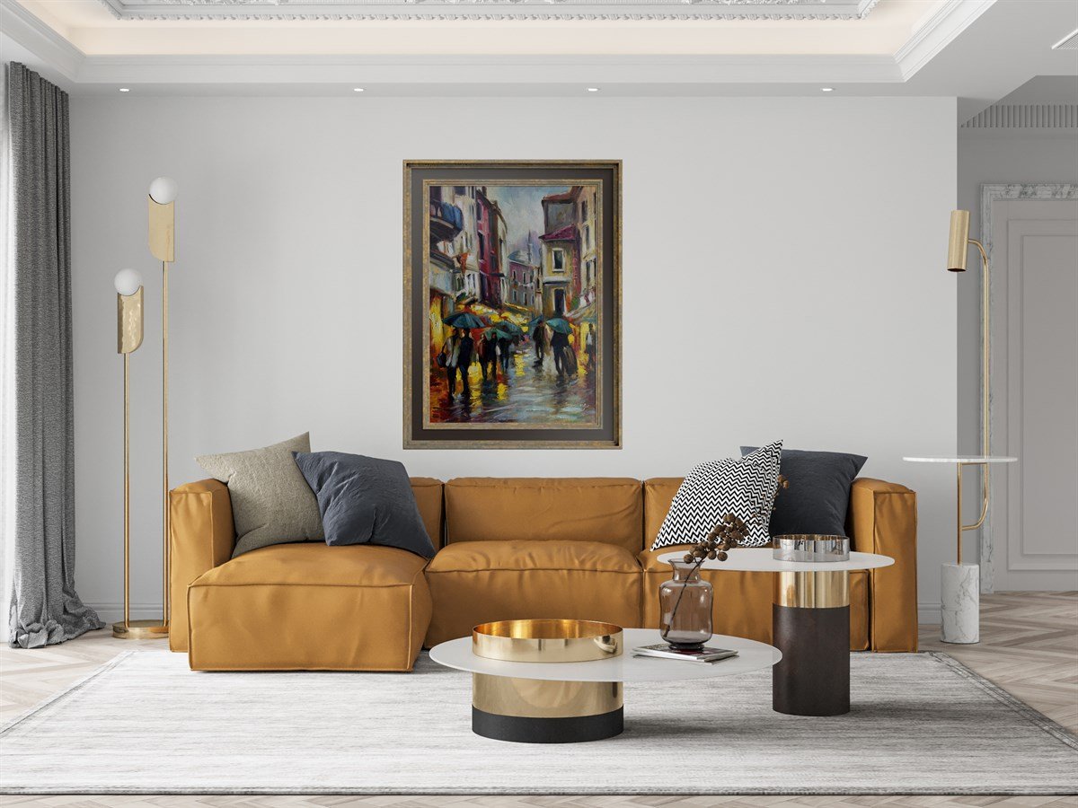 İstanbul temalı tablolarİstanbul Sokakları Yağlı Boya Tablo