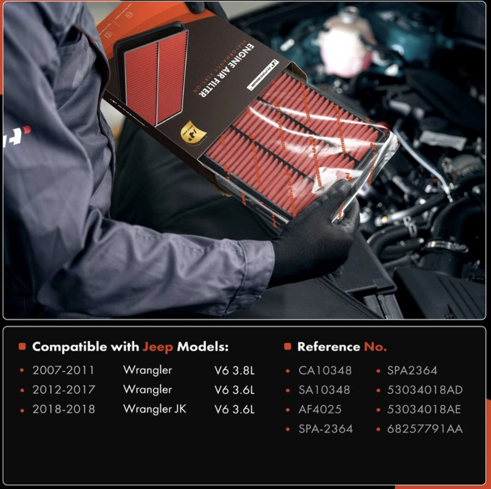 JEEP JK 3.6 3.8 HAVA FİLTRESİ