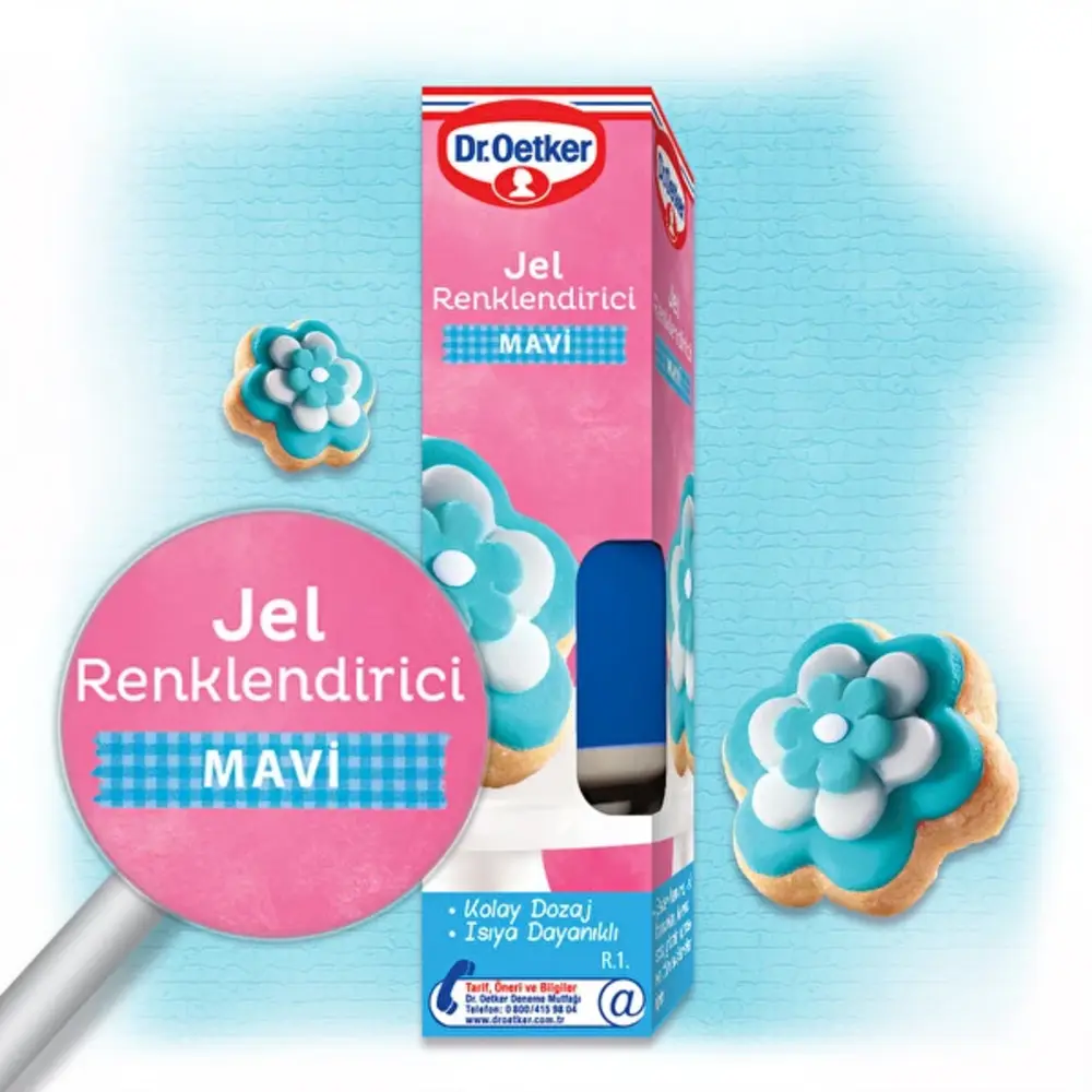 Dr. Oetker Renklendirici Jel Mavi 10 G