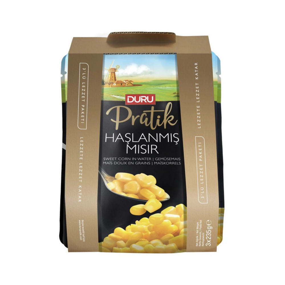 Duru Pratik Haşlanmış Mısır Paketi 235x3 G