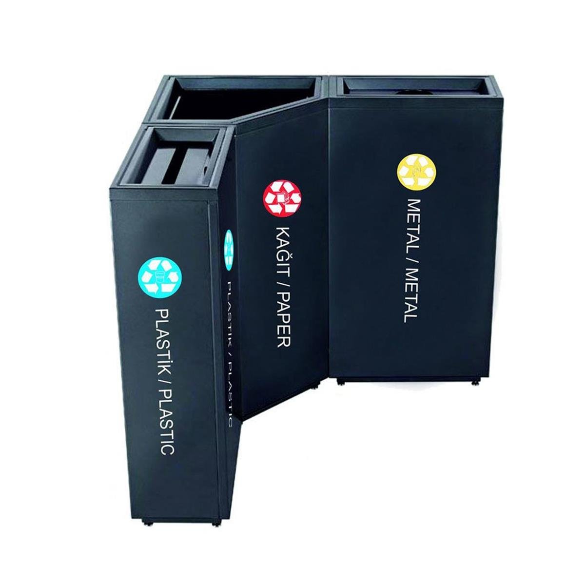 Arı Metal | 3'lü Boyalı Geri Dönüşüm KovasıGeri DönüşümArı Metal3'lü Boyalı Geri Dönüşüm Kovası