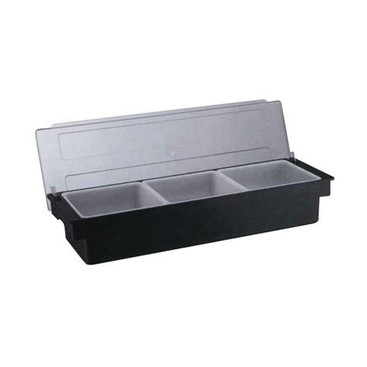 Biradlı 3'lü Polikarbon Kapaklı Bar KonteynerBar Lastiği Konteyner ve SosluklarBiradlı3'lü Polikarbon Kapaklı Bar Konteyner