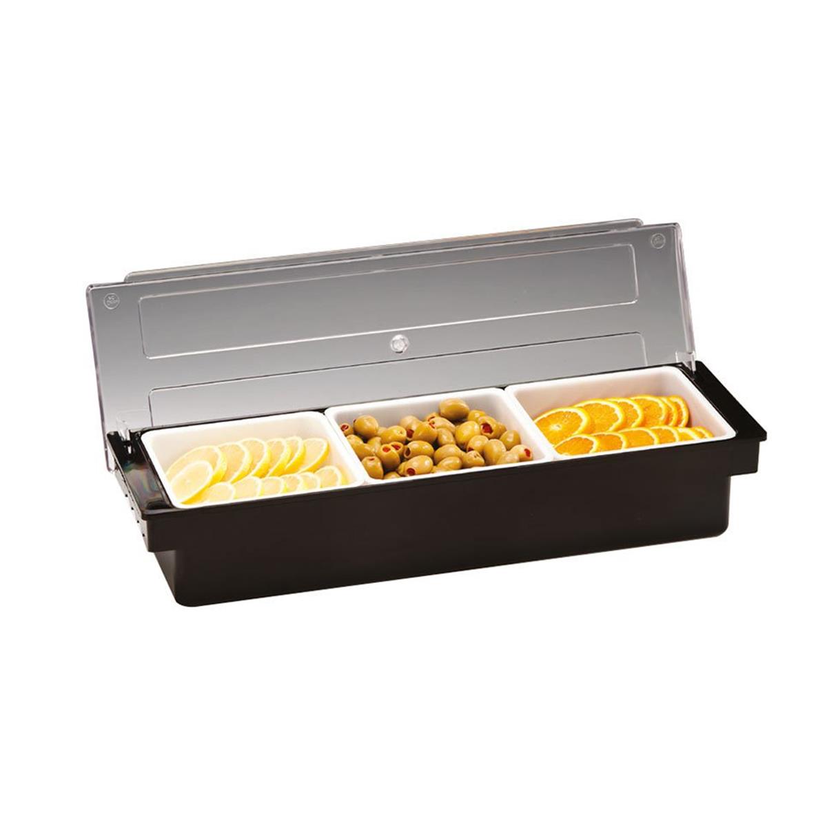 Zicco 3'lü Polikarbonat Kapaklı Bar KonteynerBar Lastiği Konteyner ve SosluklarZicco3'lü Polikarbonat Kapaklı Bar Konteyner