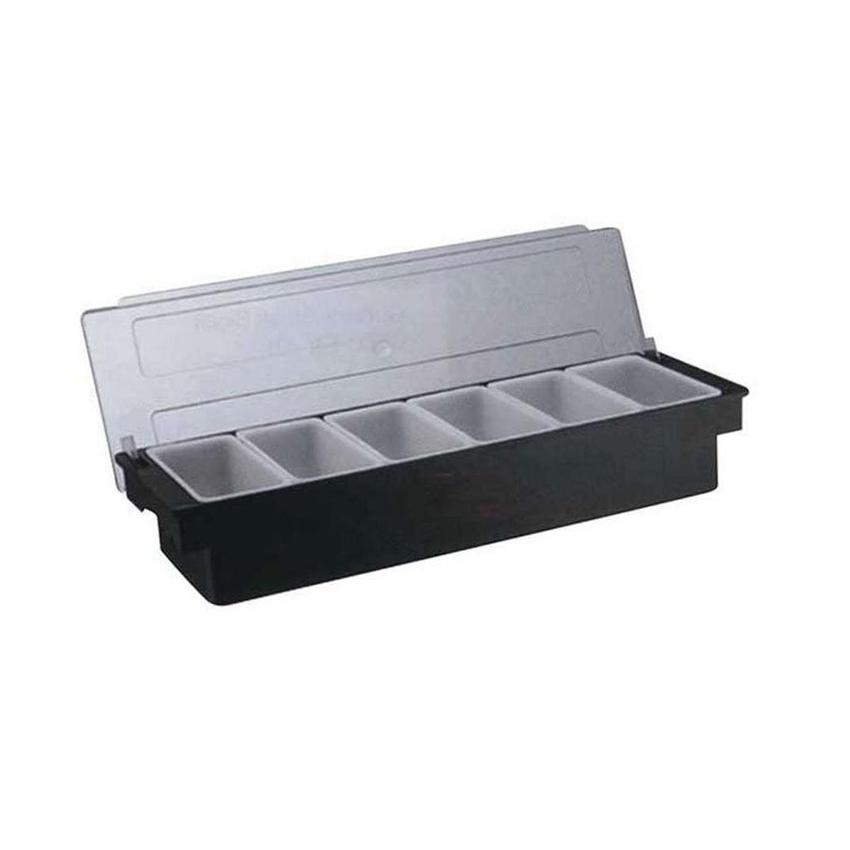 Biradlı 6'lı Polikarbon Kapaklı Bar KonteynerBar Lastiği Konteyner ve SosluklarBiradlı6'lı Polikarbon Kapaklı Bar Konteyner